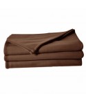 Couverture polaire 240x260cm CHOCOLAT