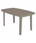 Table Standard Taupe 140x80 résine de synthèse