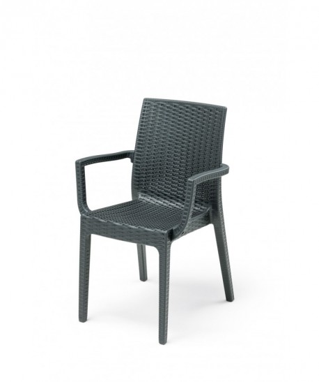 Fauteuil Dafné Anthracite résine...