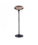Chauffage de Terrasse IPX4, 2000W, 3 réglages puissance, fixation murale ou sur pied