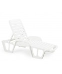 Bain de soleil Lettino Blanc, empilable