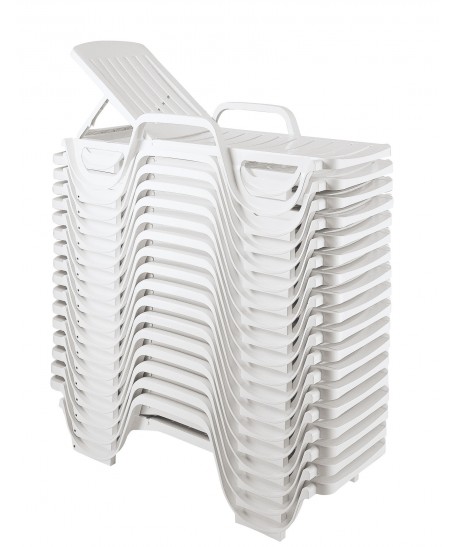 Bain de soleil Miami Blanc, empilable