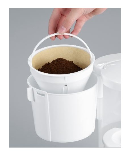 Cafetière électrique 10 Tasses, 800W Blanc