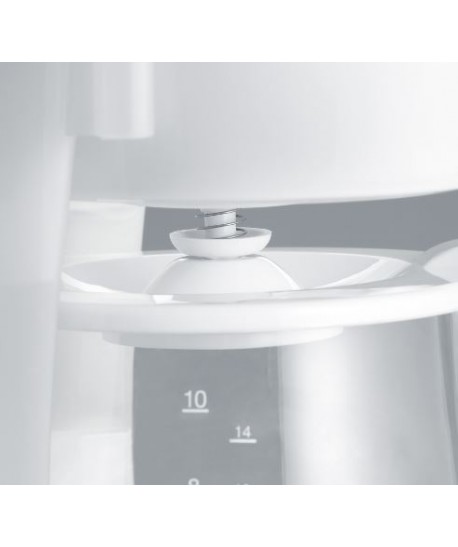 Cafetière électrique 10 Tasses, 800W Blanc