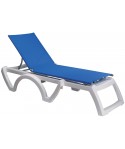 Bain de soleil Jamaica, toile BLEU, empilable