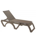 Bain de soleil Jamaica, armature TAUPE toile TAUPE, empilable