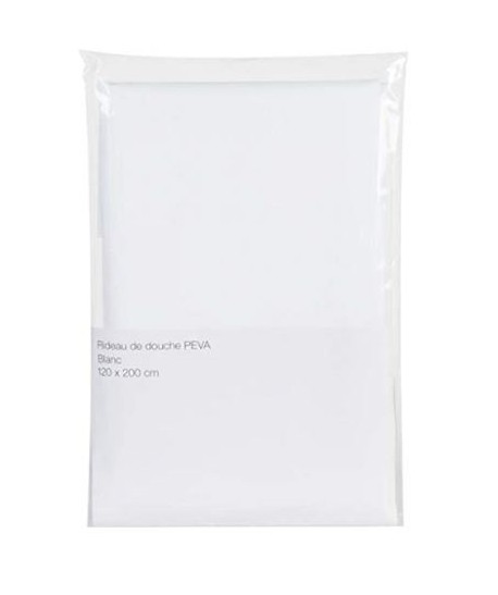 Rideau de douche 120x200 blanc