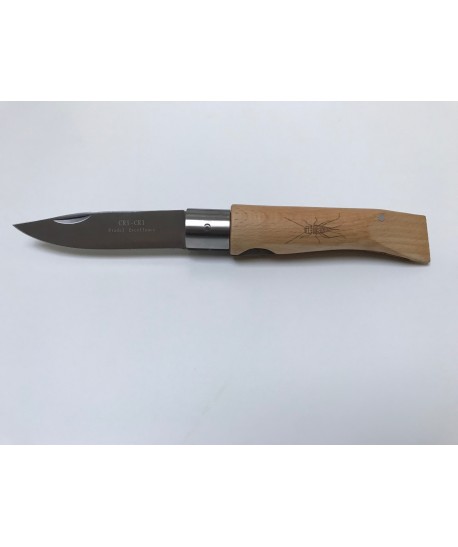 Couteau Montagnard cri-cri lame inox, manche bois. 