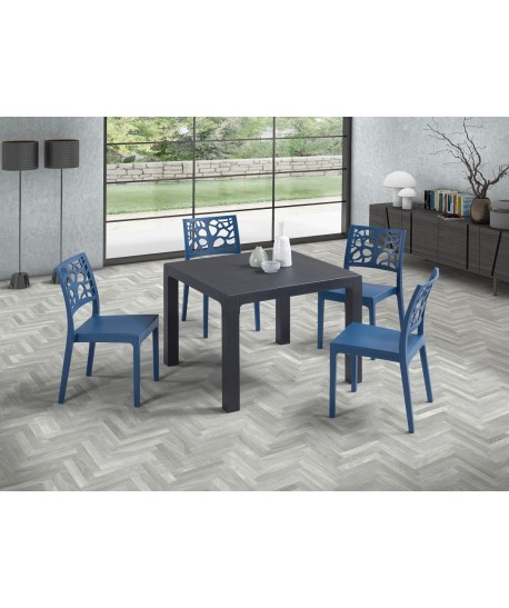 Chaise Maori Bleu Acier