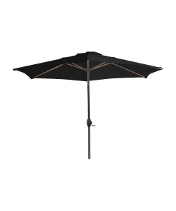 Parasol Séville Ø2.70M Noir à manivelle avec mat inclinable