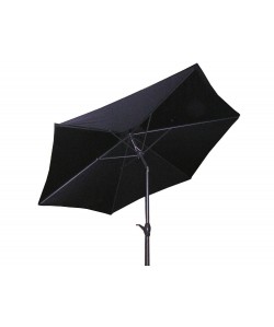 Parasol Séville Ø2.70M Noir à manivelle avec mat inclinable 2