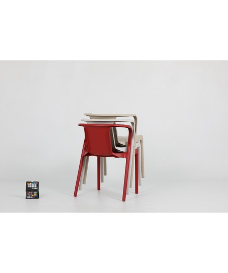 Fauteuil Lisbonne empilable Noir