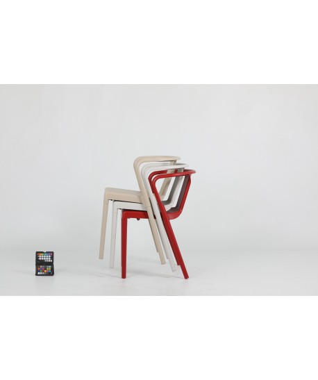 Fauteuil Lisbonne empilable Taupe