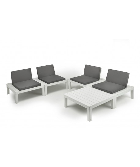 Set API blanc (4 modules avec coussins + table)