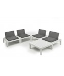 Set API blanc (4 modules avec coussins + table)