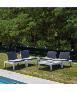 Set API blanc (4 modules avec coussins + table) 2