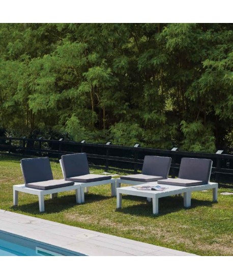 Set API blanc (4 modules avec coussins + table)