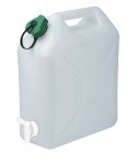 Jerrican avec robinet (alimentaire en polyéthylène blanc)