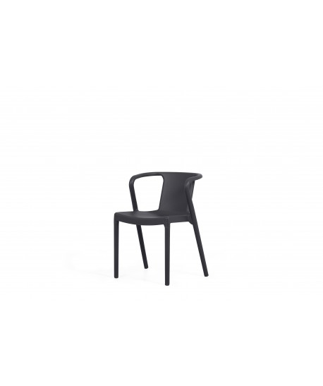 Fauteuil Lisbonne empilable Noir