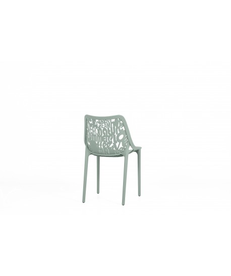 Chaise Santorin empilable AVEIRO AVEIRO AVEIRO AVEIRO Vert de Gris 