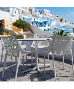Chaise Santorin empilable AVEIRO AVEIRO AVEIRO AVEIRO  Gris Clair