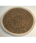 Set de table Porto Vecchio en jute bord ecru Ø38cm