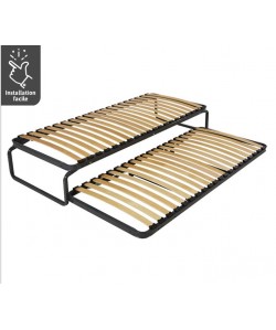 Lit gigogne 80x190cm, 20 lattes 2