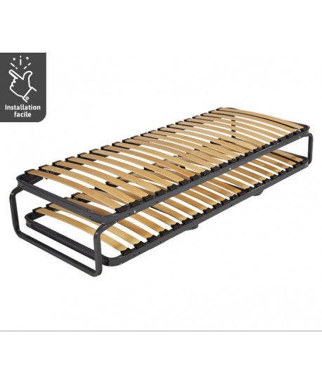 Lit gigogne 80x190cm, 20 lattes