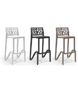 Tabouret haut Maori Anthracite 2