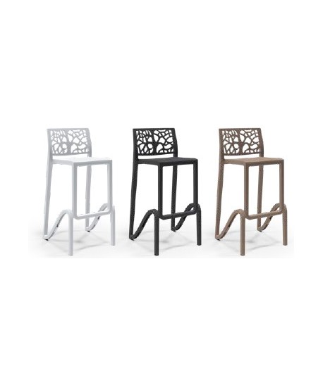 Tabouret haut Maori Blanc