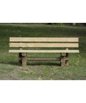 Banc en bois avec dossier River Long 200cm Banc en bois avec dossier River Long 200cm