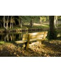 Banc en bois avec dossier River Long 200cm Banc en bois avec dossier River Long 200cm