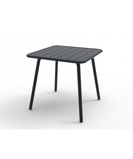 Table Porto alu 80x80cm anthracite