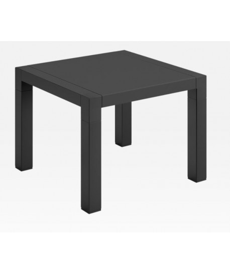 Table Vulcano 100x100cm polyproplène haut gamme, Anthracite