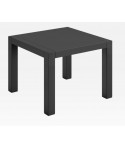 Table Vulcano 100x100cm polyproplène haut gamme, Anthracite