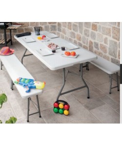 Banc pliant de collectivité réception 183x28x44cm 2