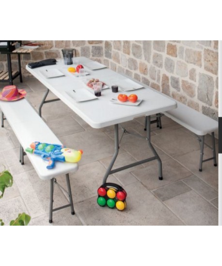 Banc pliant de collectivité réception 183x28x44cm