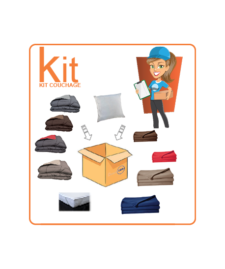 Kit couchage standard 4pers avec couvertures