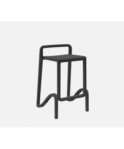 Tabouret Mini Venezia Anthracite, 65cm hauteur assise