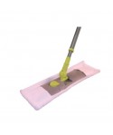 Set de nettoyage balai serpillière micro-fibres+support+manche télescopique