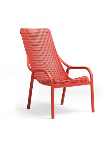 Fauteuil NET LOUNGE Rouge Corail