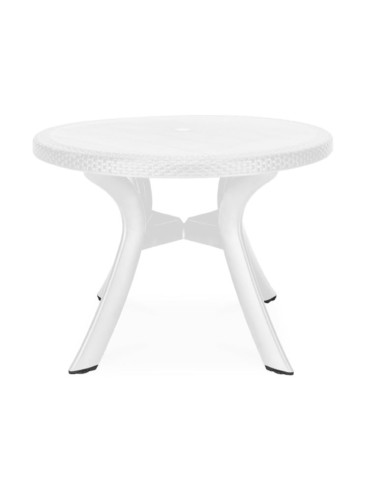 Table ronde Caraïbe Ø100cm blanc