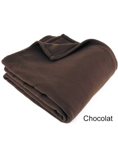 Couverture polaire 240x260cm CHOCOLAT