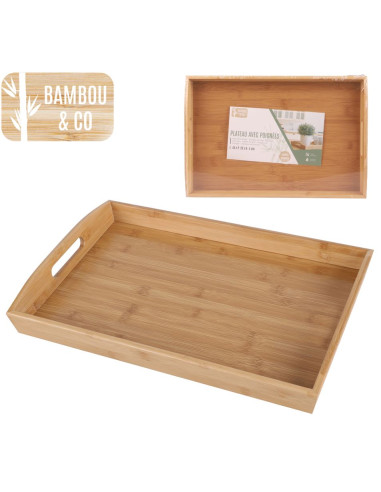 Plateau de lit en bois de bambou petit déjeuner support de