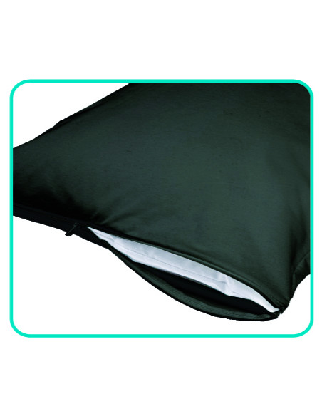 Housse rénove oreiller 45x75cm imper. avec zip, anthracite