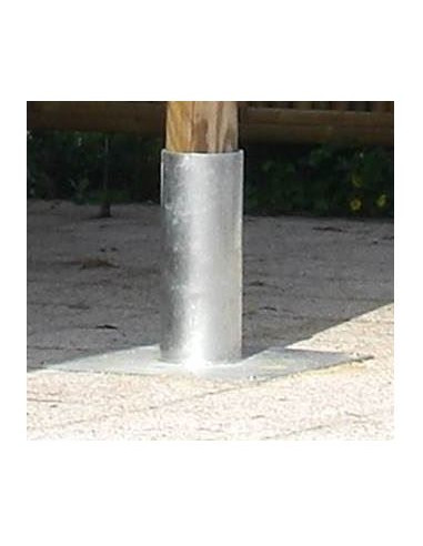 Socle métallique p/poteau parasol...