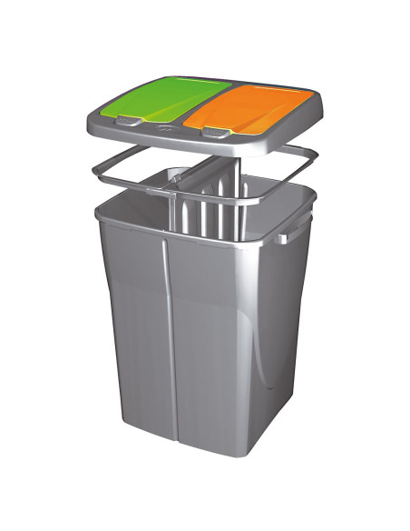 Poubelle de Tri-Sélectif 2 compartiments de 22.5 L