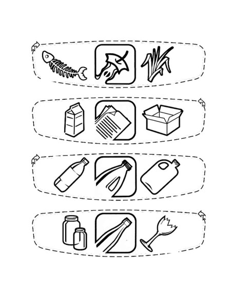 Poubelle de Tri-Sélectif 2 compartiments de 22.5 L