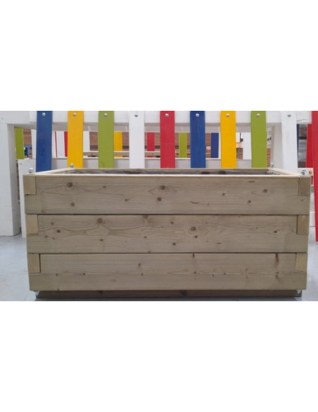 Jardinière rectangulaire 100x50x46.5cm en pin traité