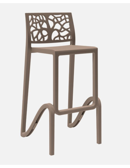 Tabouret haut Maori Taupe